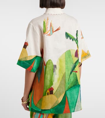 x Mokshini linen bowling shirt | Alémais