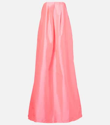 Pleated satin gown | Adriana Degreas