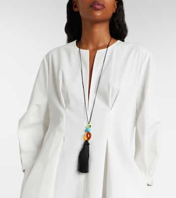 Izzie Tassel embellished necklace | Jennifer Behr