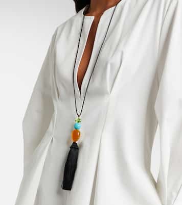 Izzie Tassel embellished necklace | Jennifer Behr