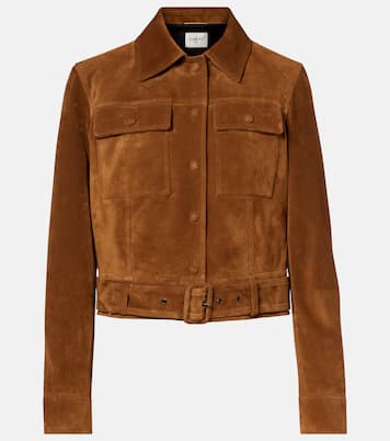 Cropped-Jacke aus Veloursleder | Saint Laurent