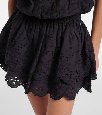 Vestido corto Bree de algodón con bordado inglés | Melissa Odabash