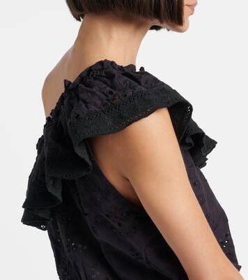 Vestido corto Bree de algodón con bordado inglés | Melissa Odabash