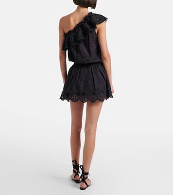 Vestido corto Bree de algodón con bordado inglés | Melissa Odabash