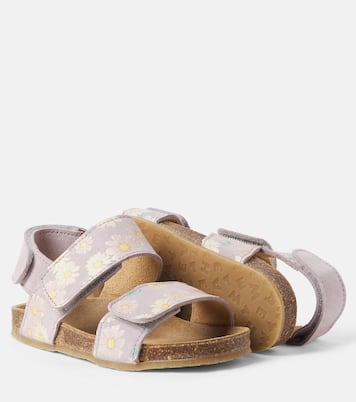 Alphie floral suede sandals | Wheat