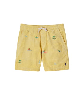Embroidered cotton corduroy shorts | Polo Ralph Lauren Kids