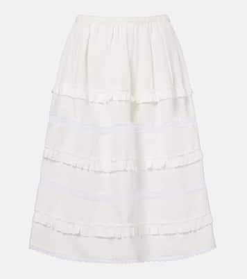 Linen midi skirt | Prada