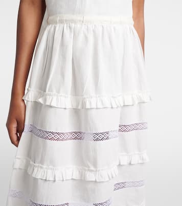 Linen midi skirt | Prada