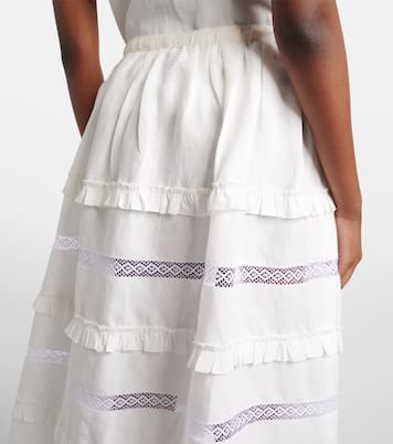 Linen midi skirt | Prada