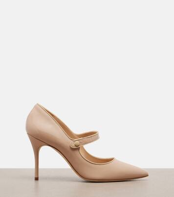 Campari patent leather Mary Jane pumps | Manolo Blahnik