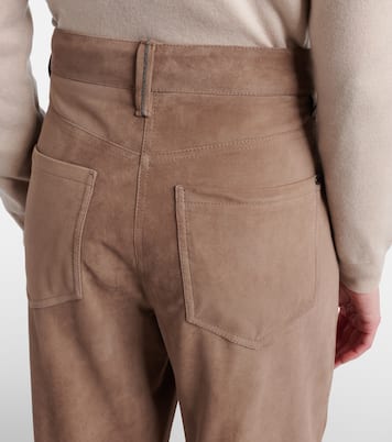 Suede wide-leg pants | Brunello Cucinelli