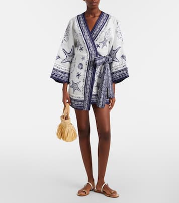 Robe portefeuille Coast Scarf en lin  | Farm Rio
