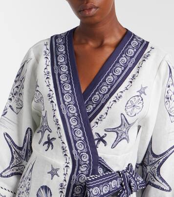 Robe portefeuille Coast Scarf en lin  | Farm Rio