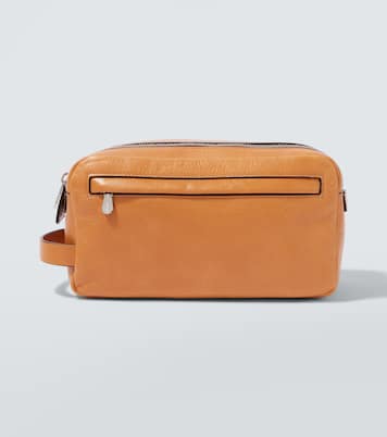 Bolso neceser de piel | Brunello Cucinelli