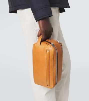 Bolso neceser de piel | Brunello Cucinelli