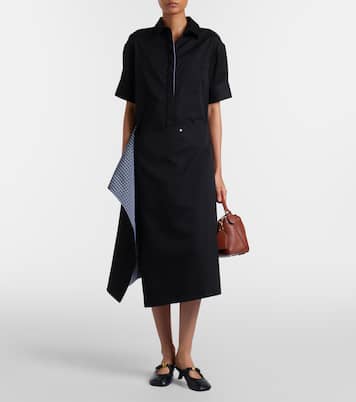 Deconstructed gabardine shirt dress | Loewe