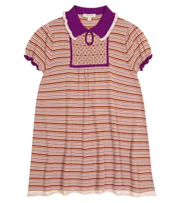 Robe Narwhale rayée en laine | Caramel