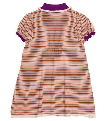 Robe Narwhale rayée en laine | Caramel