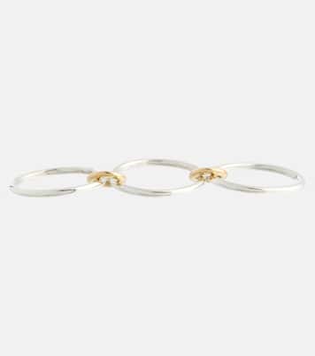 Solarium SG 18kt gold and sterling silver linked rings | Spinelli Kilcollin