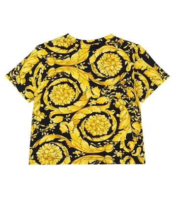 Baby Barocco cotton-blend T-shirt | Versace Kids