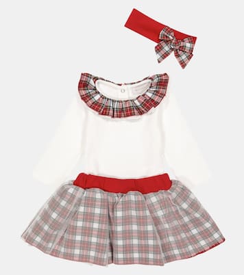 Baby bodysuit, skirt and headband set | Monnalisa