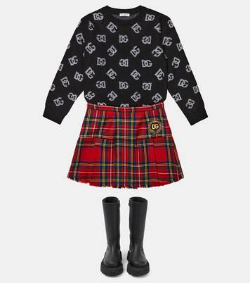 Logo intarsia wool sweater | Dolce&Gabbana Kids