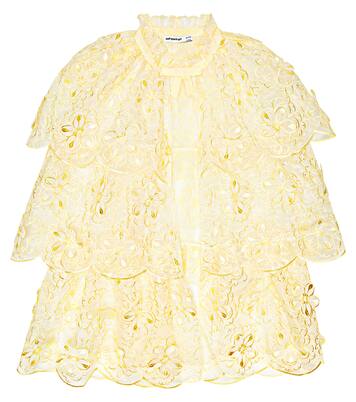 Appliquéd organza cape | Self-Portrait Kids