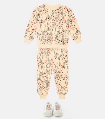 Printed cotton sweatpants | Mini Rodini