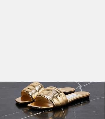 Themis metallic leather slides | Jimmy Choo
