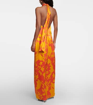 Bedrucktes Maxikleid aus Seide | SIR