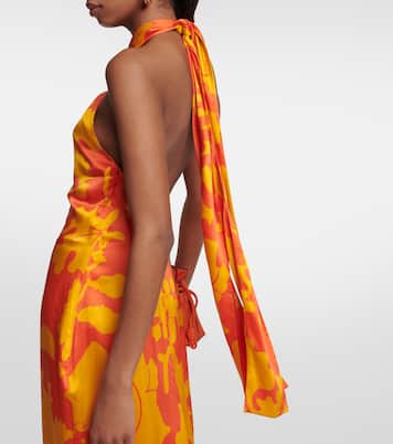 Bedrucktes Maxikleid aus Seide | SIR