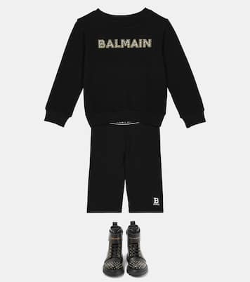 Sweat-shirt en coton à logo | Balmain Kids