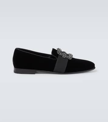 Carlton embellished velvet loafers | Manolo Blahnik