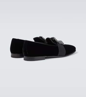 Carlton embellished velvet loafers | Manolo Blahnik