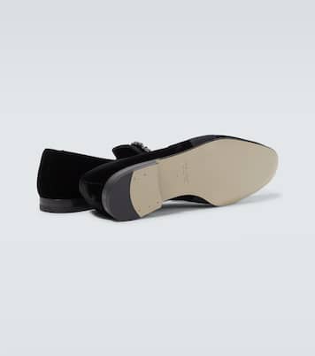Carlton embellished velvet loafers | Manolo Blahnik