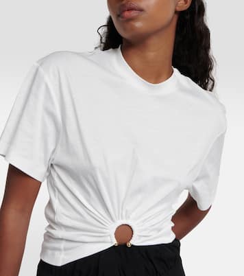 Embellished cotton jersey crop top | Rabanne