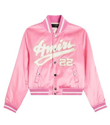 Logo sateen bomber jacket | Amiri Kids