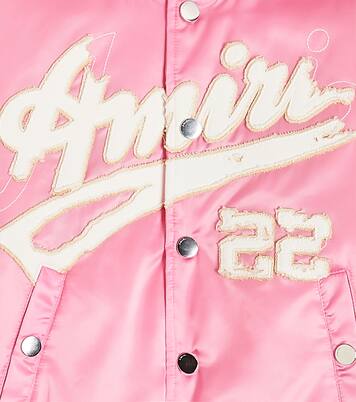 Logo sateen bomber jacket | Amiri Kids