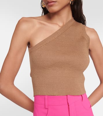La Maille Ascu linen-blend crop top | Jacquemus
