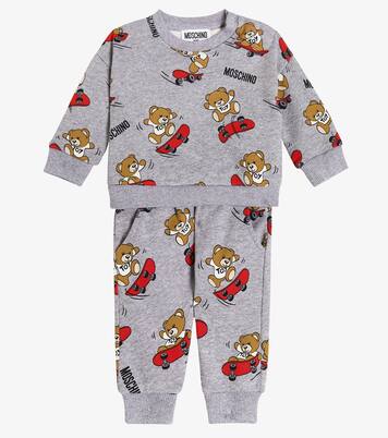 Baby printed sweatshirt and sweatpants set | Moschino Kids