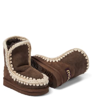 羊毛皮衬里绒面革靴子 | Mou Kids