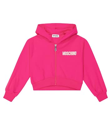 Logo zipped hoodie | Moschino Kids
