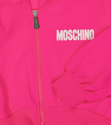 Logo zipped hoodie | Moschino Kids