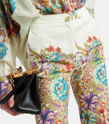 Floral cotton-blend flared pants | Etro