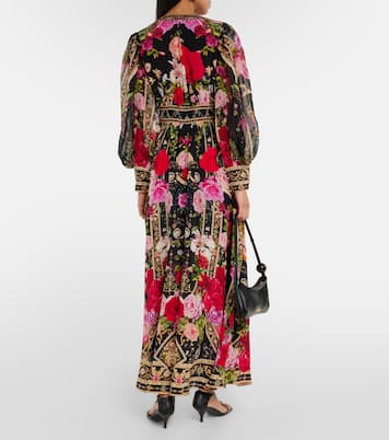 Bedrucktes Maxikleid aus Seide | Camilla