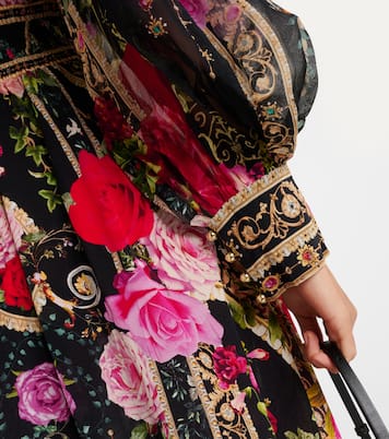 Bedrucktes Maxikleid aus Seide | Camilla