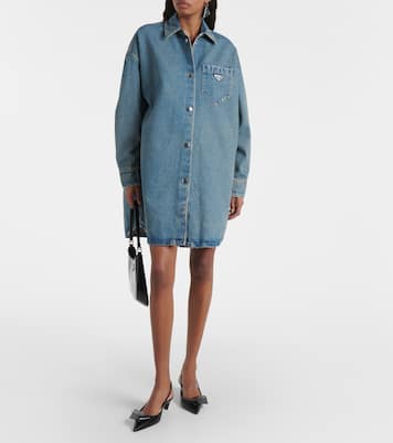 Abito chemisier di jeans oversize | Prada