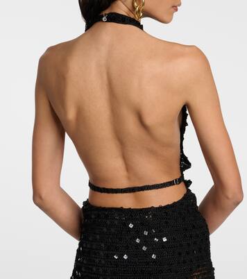 Sequined halterneck minidress | Aya Muse