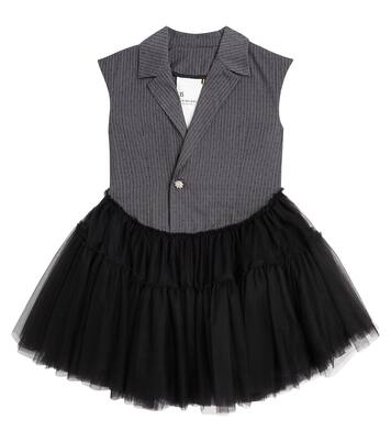 Embellished pinstripe tulle dress | Caroline Bosmans