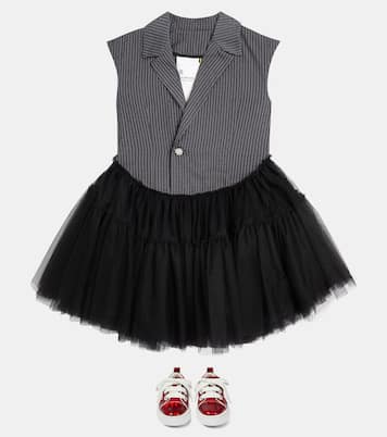 Embellished pinstripe tulle dress | Caroline Bosmans